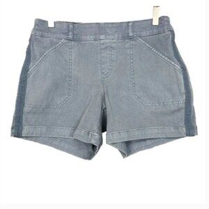 Spanx Twill Pull On Shorts Grey size Large